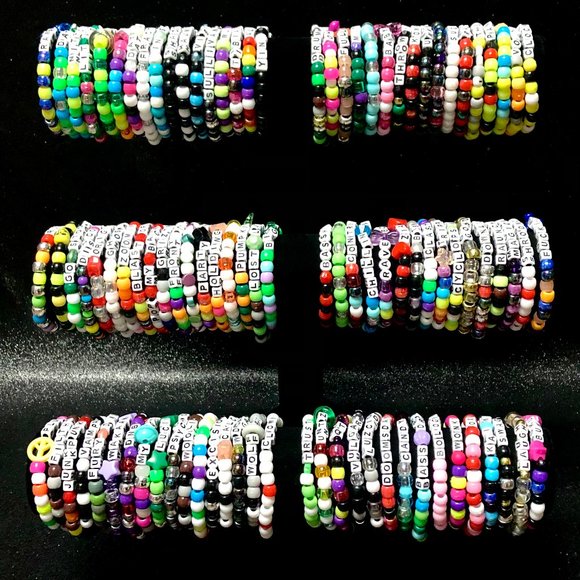 10 Random Rave / EDM Themed Kandi Bracelets - Picture 4 of 4